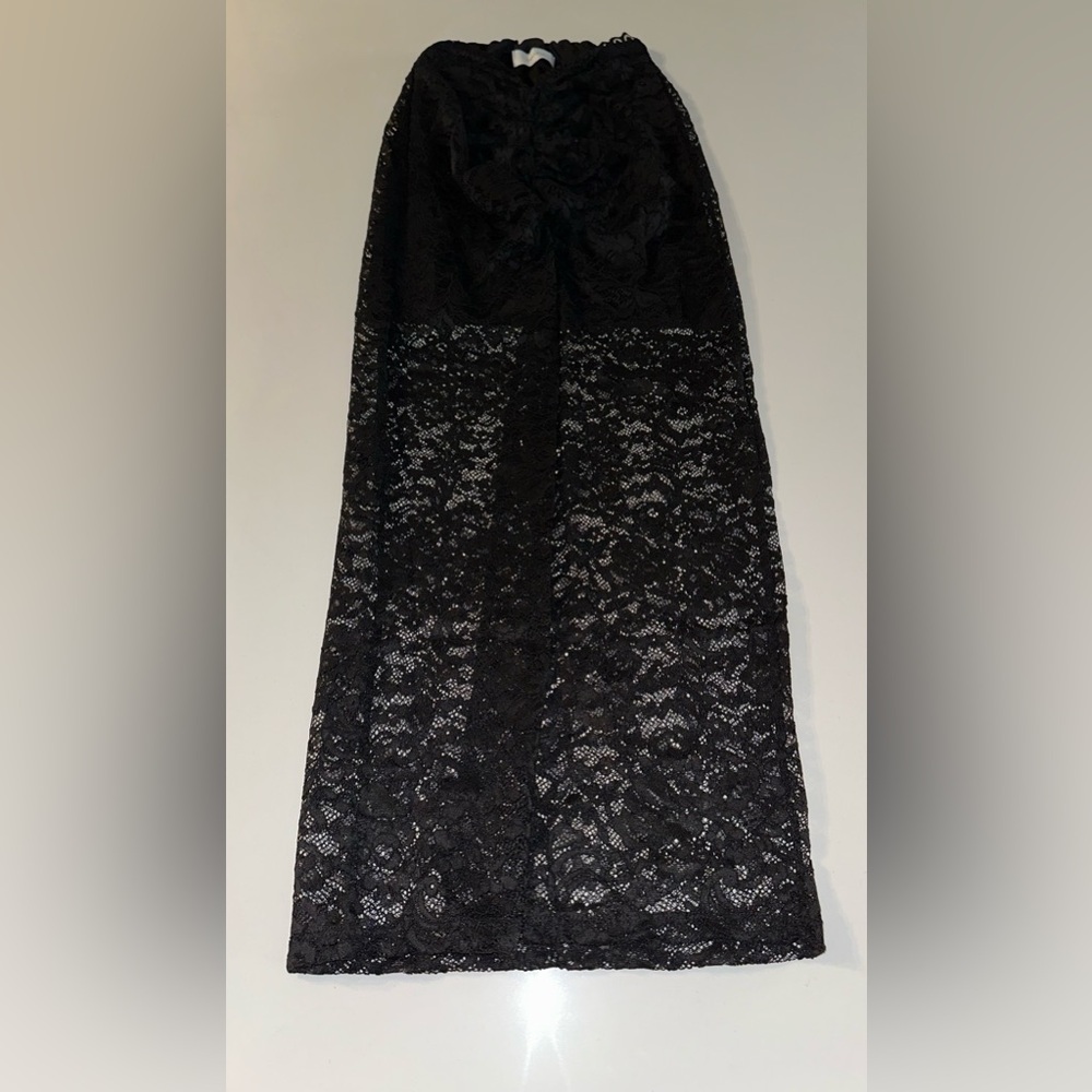 Nightcap “Chartres” black lace cropped long sleeve top & pencil skirt set S - Picture 12 of 16